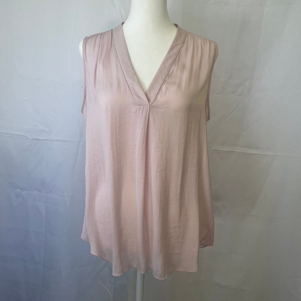 Vince Camuto Shirred High/Low Tank Blouse